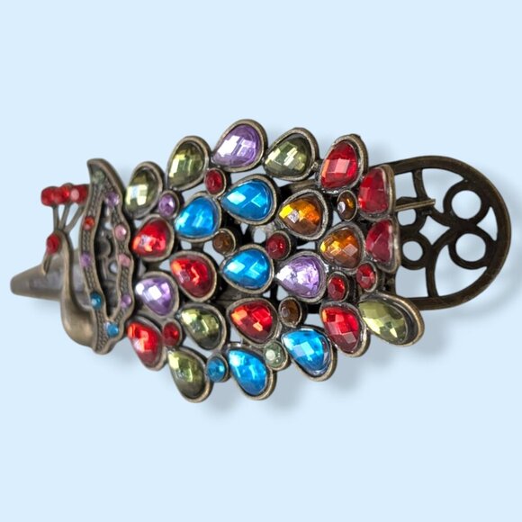 Colourful Peacock Hairclip - Picture 2 of 6